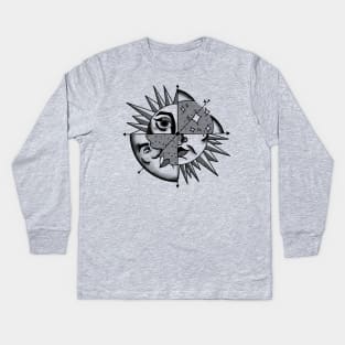 Sun and moon Kids Long Sleeve T-Shirt